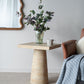 Square Side Table With Pedestal Base