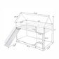 Twin Over Twin House Bunk Bed With Ladder And Slide