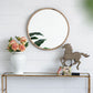 Round Wood Mirror, Wall Mounted Mirror Home Decor For Bathroom Living Room