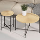 Radial - Pattern Coffee And End Table Set Waterproof Cover, Distressed Cylindrical Design (Set of 2)