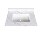 Bianco Carrara Venato Elegant Marble Vanity Top, Bathroom Vanity With Undermount Sink, Sintered Stone
