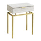 Spacious Table Top Accent Side Table, Storage Drawer, Contemporary & Modern