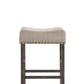 Martha II - Weathered Counter Height Stool (Set of 2) - Gray / Tan
