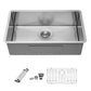 Modern Undermount Stainless Steel Kitchen Sink 16 Gauge, Deep Single Bowl