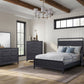 Glass Door Nightstand - Black
