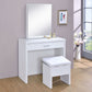 Walsh - Makeup Vanity Table With Mirror And Stool - White