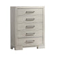 1 Piece Chest With Square Legs And Sleek Handles - Antique White