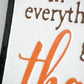Thanks Wall Sign, Wall Art Decor For Harvest Festival Fall Festival & Thanksgiving Table Decorations (Set of 2) - Black / Orange / White