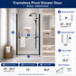 Semi-Frameless Pivot Shower Door With Adjustable Width, Reversible Installation