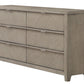 6 Drawer Dresser - Light Gray