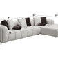 Manilla - Sectional Sofa With 8 Pillows - Ivory White