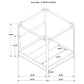 Flores - Eastern King Canopy Bed - Mango Color
