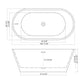 Gloss Freestanding Bathtub With Drain, Stand Alone Soaking Tub