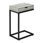 Accent Table, C - Shaped Contemporary Elegant Desig