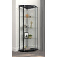 Lysander - 4 Shelf Curio Cabinet With Triangular Silhouette - Black