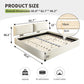 Cloud Bed Frame With Oversized Padded Movable Headboard