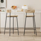 Boho Style Handwoven Paper Rope Counter Stools (Set of 2)