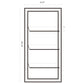 Cardinal - 3 Shelf Wall Mirror - Silver