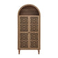 Tall Kitchen Pantry Cabinet With Hollow Carved Doors Adjustable Shelves Versatile Storage Cabinet For Kitchen - Walnut