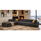 Custom Configuration Modular Sectional With Toss Pillows
