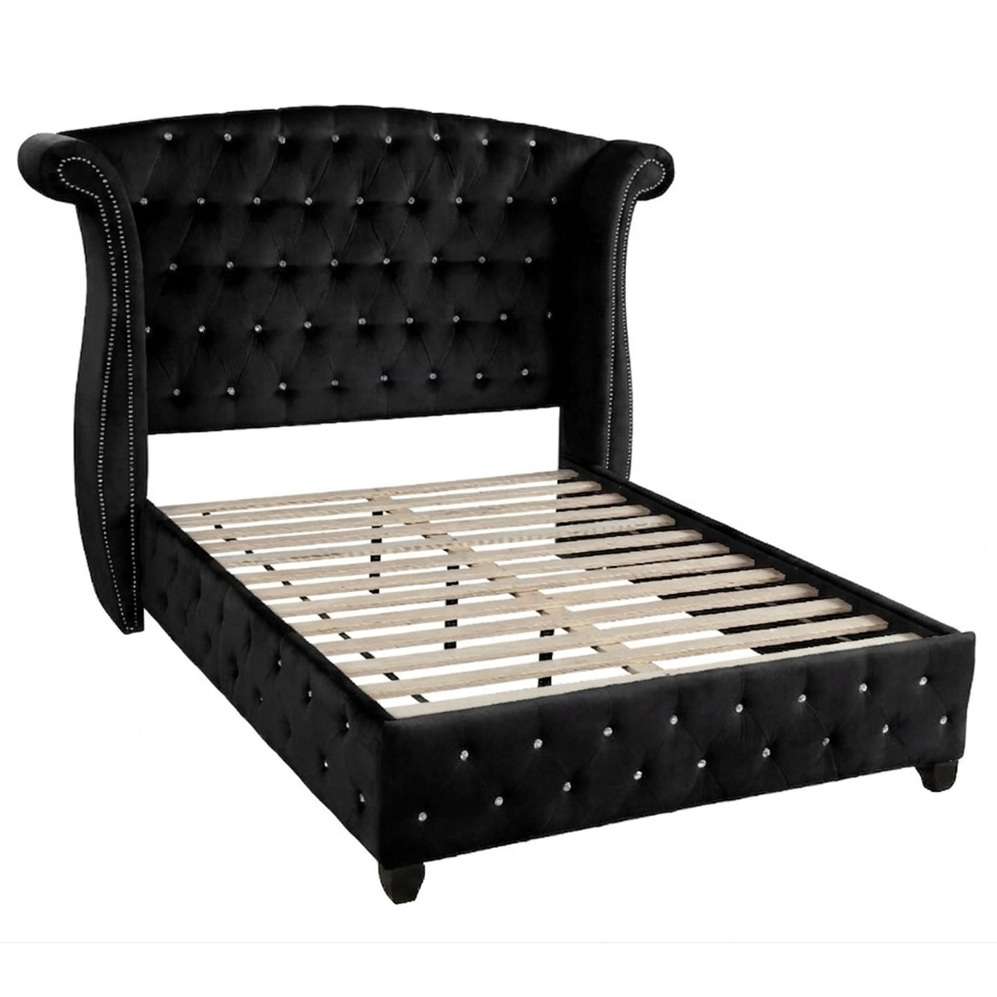 Sophia - Crystal Tufted Upholstered Bed