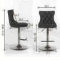 Swivel Barstools Adjusatble Seat Height From 25-33", Modern Upholstered Base Bar Stools With Backs Comfortable Tufted For Home Pub And Kitchen Island (Set of 2)