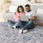 Marfi - 8' X 10' Oriental Area Rug - Blue / Silver