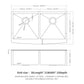 Double Bowl Farmhouse Sink / Stainless Steel Apron Front