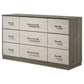 Edmondson - 9 Drawer Dresser With Hidden Jewelry Tray - Natural / Gray