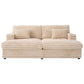 Oversized Double Chaise Lounge Sofa With USB Ports And Cup Holders