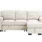 Estelle - Fabric Reversible Sleeper Sectional With Storage Chaise Drop-Down Table 2 Cup Holders And 2 USB Ports