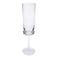 Oval Halo Unbreakable Plastic Champagne Flutes (Set of 4), Acrylic Wedding Mimosas Glasses, 4Oz - Clear