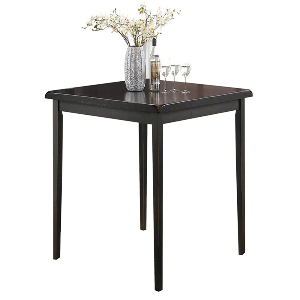 Soretta - Set of 2 -24" – 5- Black  Counter Stool Piece Farmhouse Dining Set with Saddle Stools