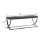 Curve Leg Bench With Upholstery - Black