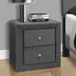 Nightstand, Storage Drawer Versatile Use, Upholstered, Transitional
