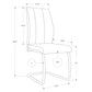 Dining Chair, Side, Upholstered For Dining Room, Contemporary & Modern (Set of 2)