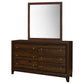Anza - 6 Drawer Dresser With Mirro - Walnut