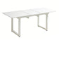 Square Extendable Dining Table With Metal Leg, Modern Space Saving Kitchen Table For Living Room