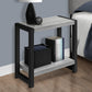 Accent Side Table, Narrow, Small, 2 Tier, Contemporary And Modern