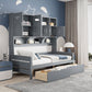 Daybed With All-In-One Cabinet And Shelf