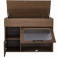 Furniture Style Multi Use Cat Litter Box House With Storage - Walnut