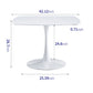 Table Mid-Century Dining Table For 4-6 People With Round Table Top, Pedestal Dining Table, End Table Leisure Coffee Table