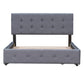 Upholstered Platform Bed With Classic Headboard And Drawers, No Box Spring Needed
