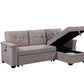 Nathan - Reversible Sleeper Sectional Sofa With Storage Chaise, USB Charging Ports And Pocket
