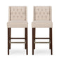 Solstara - Upholstered Dining Barstool With Button Tufted And Wing Back