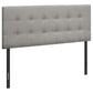 Full Size Bed Headboard Only, Upholstered, Transitional - Gray