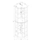 6 Shelf Corner Curio Display Cabinet With Lights, Mirrors And Adjustable Shelves (E26 Light Bulb Not Included)