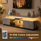 TV Stant With LED And Large Side Cabinet
