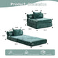 Convertible Floor Sofa Bed With Fixed Shape Frame For Living Room