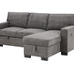 Estelle - Fabric Reversible Sleeper Sectional With Storage Chaise Drop-Down Table 2 Cup Holders And 2 USB Ports